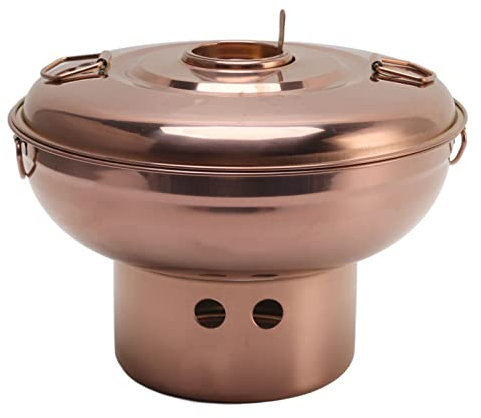 Petite casserole à charbon en acier inoxydable 410 de style chinois - Pour glace sèche - Vieux Pékin - Pour cuisine