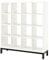 IKEA KALLAX Regal mit Untergestell, 147x164 cm, Weiß/Schwarz