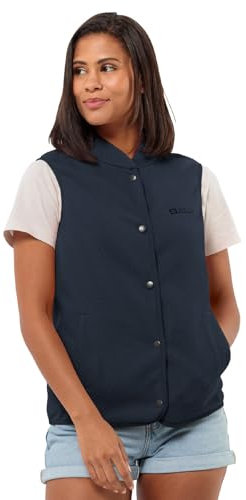 Jack Wolfskin Light Curl Vest W Gilet di Pile, Blu Notte, S Donna