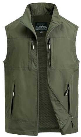 MeiLayM Gilet Multi-Poches Léger Respirant pour Pêche, Plein Air, Chasse, Camping et Photographie