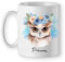 Mug tasse hibou aquarelle, avec prénom personnalisable, cadeau à offrir mug oiseau ornitho anniversaire Noël céramique