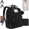 SHILIPAIJC Baby Wickeltasche Rucksack, Große Kapazität Wickelrucksack mit Tragbarer Wickelauflage, Multifunktional Wasserdicht Babytasche für Mama und Papa (Schwarz)