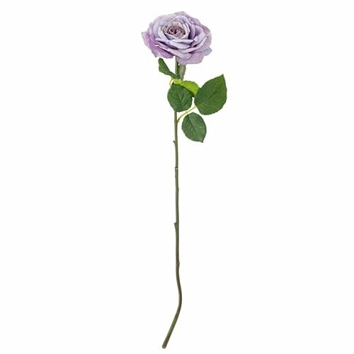 Bloomingville Rose Kunstblume Lila – Dekoblume 66x23 cm aus künstlichen Materialien, edel & pflegeleicht für stilvolle Vasen, 82061524