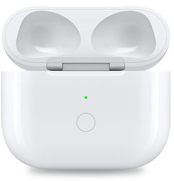 Wireless Charging Case Replacement Compatible with AirPods 3rd, AirPod 3rd Generation Case with Bluetooth Sync Pairing Button, Built in 620mAh Battery, Wired & Wireless Charging (White)