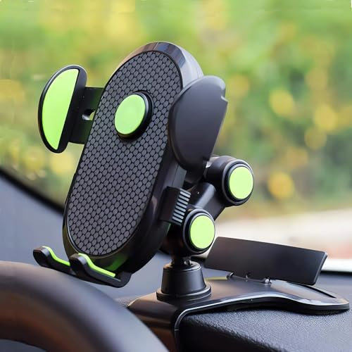 JAlanlan Support de téléphone de Voiture pour Tableau de Bord, Support de Smartphone de Voiture Rotatif à 360°,Support Portable Voiture, Accessoire de Voiture pour Tous Les Smartphones