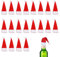 20 Stück Mini Weihnachtsmütze,Nikolausmütze Klein,Kleine Weihnachtsmützen,Basteln Filz Weihnachten Besteckhalter Hats,für Eier SüßIgkeit Flaschen Deko Schneemann Dekoration Geschenk Dekoration (A)