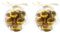24 x Mini Baumkugeln Ø 3 cm zum Hängen - Bruchsicher -Baumschmuck Kunststoff für Innen und Außen - Kleine Christbaumkugeln (Gold (matt + Glanz))