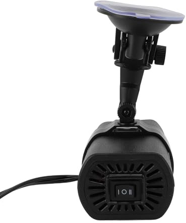 Auto-Heizlüfter, 200 W, 12 V, Schnell Aufheizender Windschutzscheiben-Defroster, Defogger mit Saugnapf-Basis für Winterfahrten, Schwarz