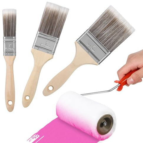 Lurrose 1 Set Paint Brushes Paint Roller for Applying Acrylic Oil Watercolor Varnishes Brushes for Walls Exterior Use Brush