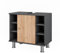 Vicco Waschbeckenunterschrank Fynn, Anthrazit/Goldkraft Eiche, 60 x 54 cm mit 6 Ablage