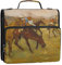 Edgar Degas Prints Jockeys Artwork Zipper Binder Organizer 1 1/2 Inch 3 Ring Binders D Ring Keeper Binder Bag with Strap for School Portfolio Hold 500 Sheets Holder