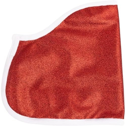 RL24 - Spielzeug Weihnachtsdecke mit Glitzer von My Hobby Horse – Pferdedecke für Steckenpferd – glitzerndes Rot & weißer Rand – Weihnachtskollektion – Stockpferd Zubehör – Rot