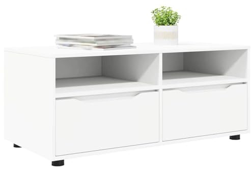 vidaXL TV-Schränk 100 x 48 x 43 cm Weiß Holzwerkstoff