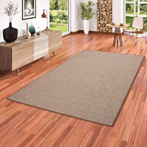 Snapstyle Schlingen Teppich Primo Braun Beige in 24 Größen