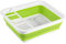 Wenko Escurreplatos Plegable, Polipropileno, Blanco y Verde, 31x36.5x13 cm