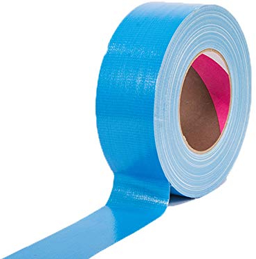 Profi Gewebeklebeband Klebeband für Bühnenbau Tape Gewebeband Verlegerklebeband - Blau, 5cm x 50m, Matt, Wasserfest, Beschriftbar, Rückstandsfrei Abziehbar