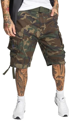 Brandit Savage Vintage Shorts, Color: Woodland, Size: 7XL
