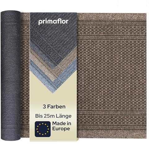 Primaflor Sauberlauf nach Maß - Aztec, Braun 66 x 1400 cm Rutschfester Schmutzfangläufer Meterware, Robuster Küchenläufer, Zuschneidbarer Teppichläufer, Eingangsmatte für Flur und Windfang
