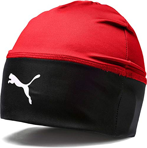 PUMA Herren Liga Beanie-Mütze, Rot Schwarz, Einheitsgröße