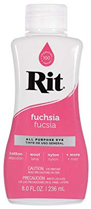 Craft County Líquido de tinte Rit Amplia selección de colores 8 oz. (Fucsia)