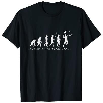 Badminton Evolution Schläger Federball Racket Geschenk T-Shirt