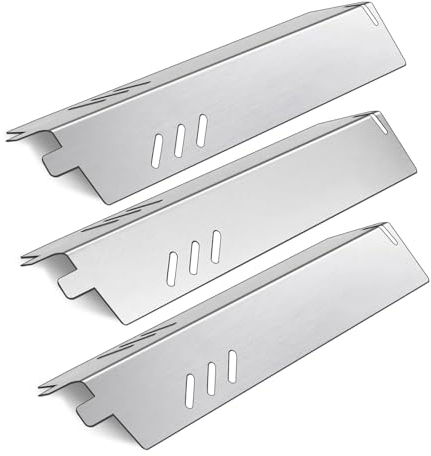 Zemibi 13 1/16 Heat Shield Tent Plate Grill Replacement Part for Backyard Gas Grill BY13-101-001-11, BY14-101-001-01 Model, Stainless Steel BBQ Burner Cover Repair Kit for Uniflame GBC1403W Gas Model