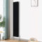Blümme Vertical Double Flat Panel Designer Radiator Bathroom Heater Central Heating Radiators 1600 x 272mm Black