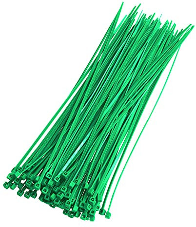OSXCAUES collier de serrage plastique,serre cable plastique grün 2,5 x 200 mm 8 kg 2,5 x 200 mm Câbles en Nylon 100 Pièces