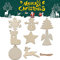 Abnaok 80 Stück Basteln Weihnachten Kinder, Baumanhänger Weihnachten, Holz Christbaumschmuck, Holzanhänger Deko Weihnachtsdekoration Set, Weihnachtsanhänger basteln