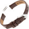 Gilden F66-0206-S Uhrenarmband für Damenuhr, flach, poliertes Leder, 6 mm, Standard, braun, silberfarbene Schnalle, 6 mm