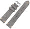 Armband Ersatzarmband Wildleder 18-22mm Uhrenarmband Handgefertigtes Stitching Armband, Graues Silber, 20mm.