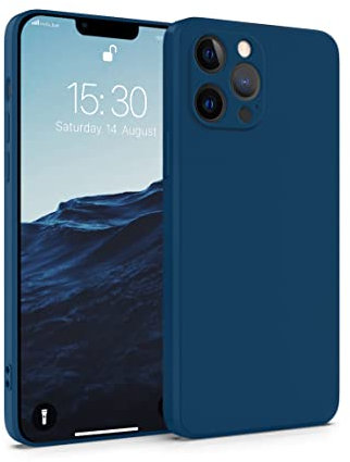 MyGadget Cover per iPhone 12 Pro - Custodia Protettiva in Silicone Morbido – Case TPU Flessibile - Ultra Protezione Antiurto & Antiscivolo Blu scuro