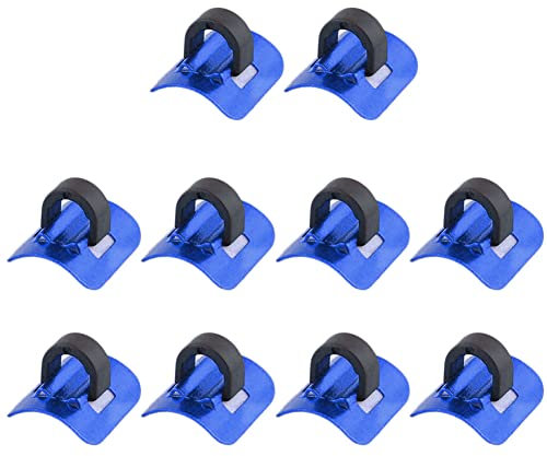 10PCS Bike Cable C-Clip,MoreChioce C-Buckle Clasps Housing Hose Guide Stick-On Brake Cable Derailleur Shifter Cable Guides for Bike Bicycle MTB,Blue