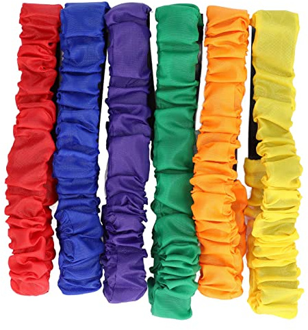 Bandas de Carreras de 3 Patas, Juego 6 Banda Colore Surtido Ideale Correa Cuerda Elástica Pierna Carre Colorida Elástico Nailon Duradero Correr Lazo Suave Persona Aire Libre Amarre Firme Adulto