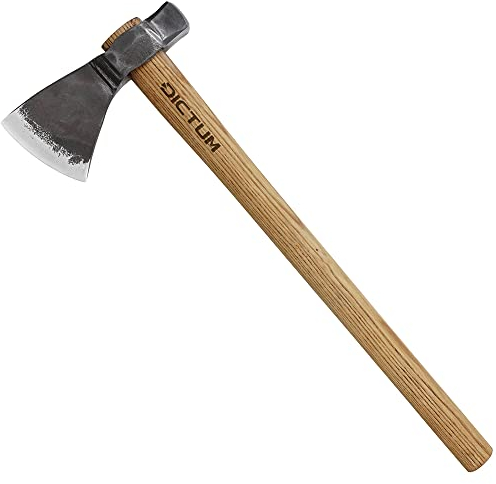 DICTUM® Outdoor-Axt mit Hammerkopf, mit Lederscheide