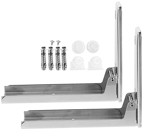 Zerodeko Étagère Murale Pliable Pour Micro-ondes Support Mural Pour Four à Micro-ondes Compatible Plupart Des Modèles