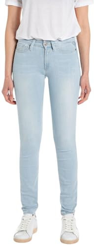 Replay Damen Jeans New Luz Skinny-Fit mit Power Stretch, Super Light Blue 011 (Blau), 33W / 32L
