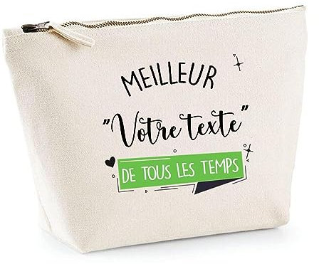 Trousse Personnalisable | Pochette Toilette Maquillage Fourre Tout à Personnaliser - Idée Cadeau Collègue Ami(e) Pot de départ Retraite Fête des Mères Pères (Meilleur Homme)