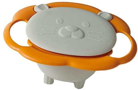 Bol Anti-déversement, Magic Bowl Résistance à la Rupture de Rotation à 360 Degrés pour la Maison en Plein Air (Blanc)