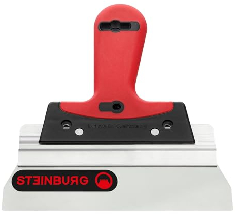 STEINBURG - Flächenspachtel Softgriff 200 mm Spachtel mit abgerundeten Ecken | Ideal für Heimwerker & Burgenbauer. Deutsche Qualität. | Inhalt: Spachtel mit rostfreiem Edelstahlblatt
