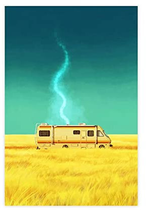 GUyfam Breaking Bad Poster 12 Leinwand Poster Wandkunst Dekor Druck Bild Gemälde für Wohnzimmer Schlafzimmer Dekoration 40 x 60 cm