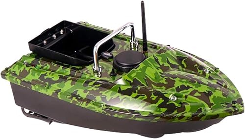 500M Ferngesteuert Futterboot mit Echolot und LED-Licht, 2 Stunden Fahrzeit - Reichweite 500 Meter, Beladung Fischköder Boot,1.5 KG