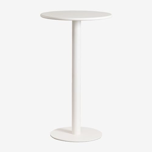 SKLUM Hoher runder Metalltisch (Ø60 cm) Mizzi Gardenia Weiß