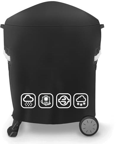 Housse de barbecue pour Weber Q100/Q200 Series sur chariot, 600D Oxford 7113 pour Weber Q1000/Q1200/Q1400/Q2000/Q2200/Q2400 avec support portable, imperméable et indéchirable