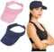 Zercart 2 Pcs Sports Visor Cap, Adjustable Golf Visor Hat, Sun Protective Visor with Perspiration Breathable Sweatband, Golf Running Fishing Cycling Tennis Visor Hats for Men Women