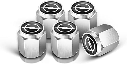 GALSOR Auto Reifen Ventilkappen Für Opel Astra H G J Corsa Vectra C D, Ventilkappen Mit Dichtung, Reifen Ventilschaftkappen,Silver