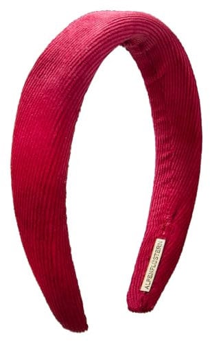 Alpenflüstern Trachten-Haarreif Babycord - Damen Haarschmuck, Haarband rutschfest fürs Dirndl (beere-pink) ADV151
