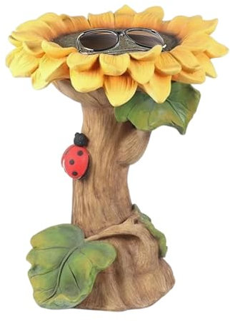 Bird Bath For Outside - Colorful Resin Bird Feeder | Bird Water Bowl With Sunflower Shape | Feeder Bowl Water Dish | Garden Sculpture, Decorative Ornament For Garden Yard Lawn Outdoor