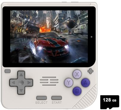 NULA V10 - Consola de juegos portátil retro, con tarjeta de juego de 128 G y 10.000 juegos clásicos, pantalla IPS de 3,5 pulgadas, emulador de mano, 3000 mAh, batería de 8 horas