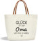 Geschenke für Oma, Canvas Tragetasche Baumwolltasche Shopper Tote Bag, Personalisierte Geschenke für Oma zum Geburtstag Stofftasche Einkaufstasche Handtasche, Weihnachten Geschenkideen für Oma